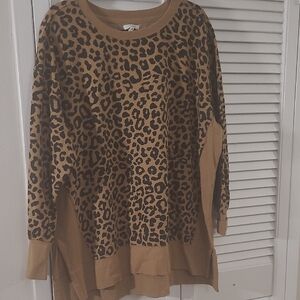 Maurices Tan and Black Knit Top
